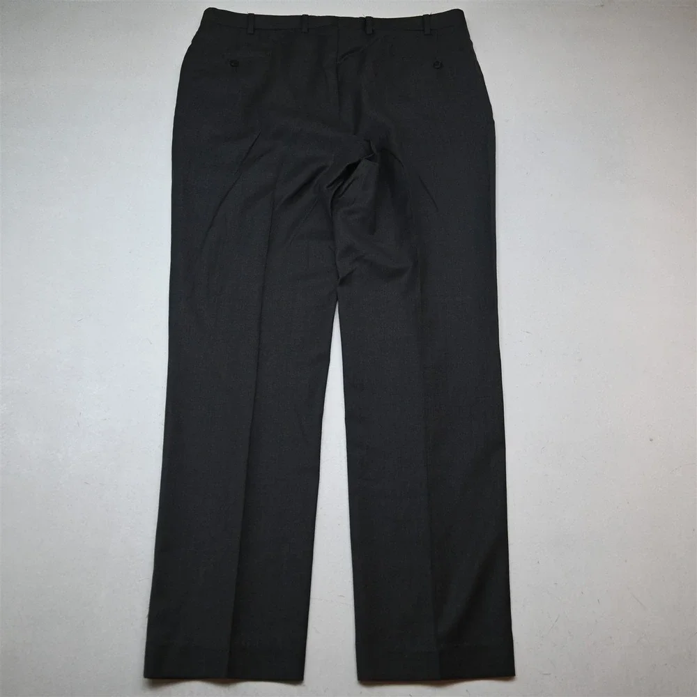 Jos A Bank 46L 38x34 Charcoal Gray 100% Wool Mens Jacket Pants Suit